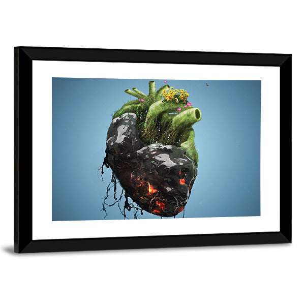 Human Heart Canvas Wall Art