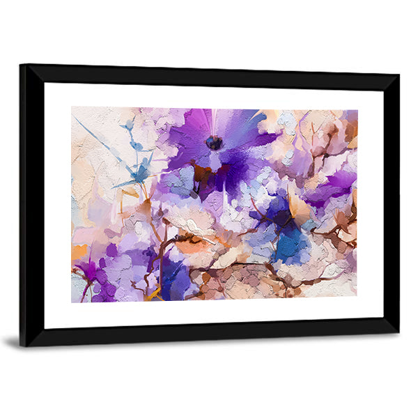 Oil Painted Spring Flowers Canvas Wall Art