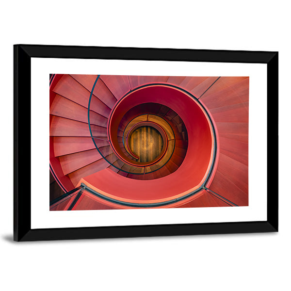 Spiral Staircase Architecture Canvas Wall Art