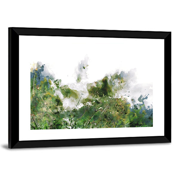 Wild Jungle Watercolor Texture Canvas Wall Art