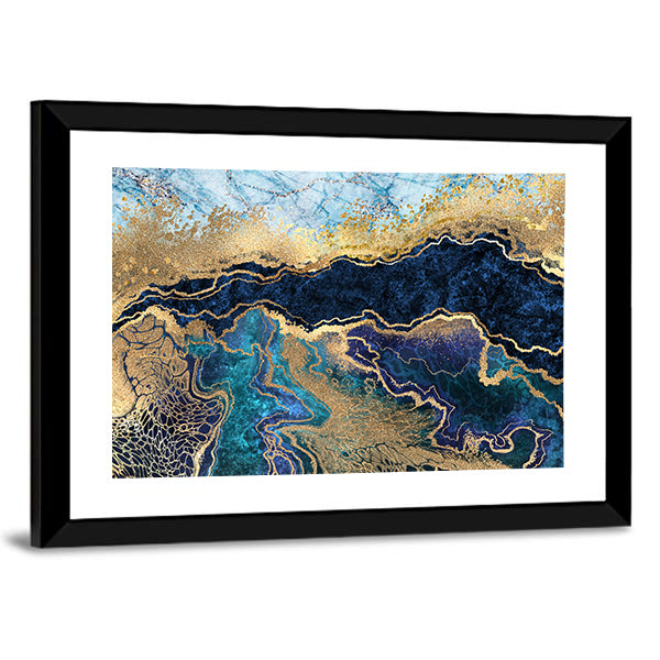 Artificial Marbled Surface Canvas Wall Art
