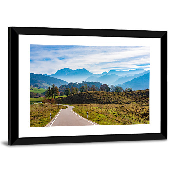 Winding Road in the Bavarian Alps Canvas Wall Art