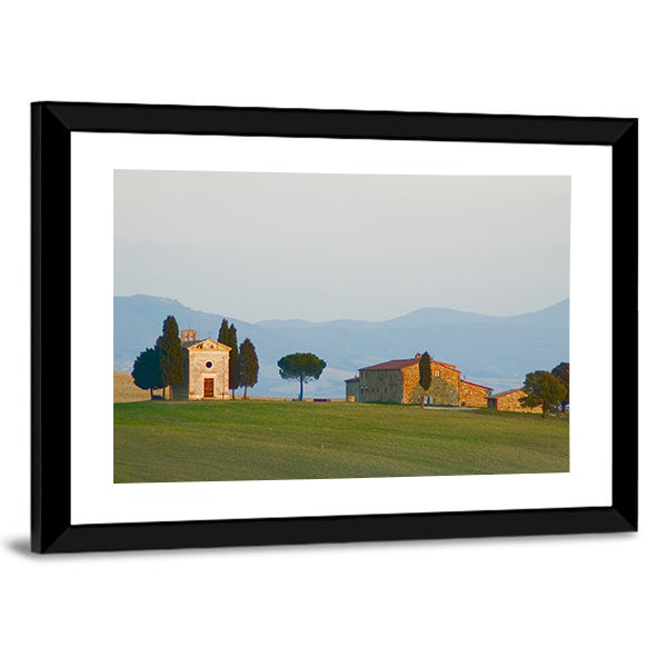 Tuscan Landscape with Cypress Trees Canvas Wall Art