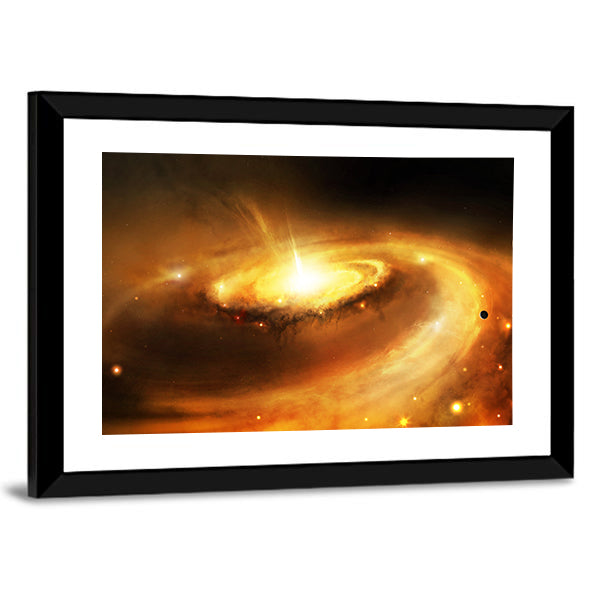 Galaxy Core in Space Canvas Wall Art