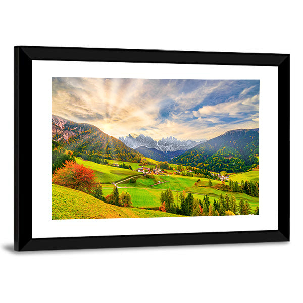 Santa Maddalena at Sunrise Canvas Wall Art