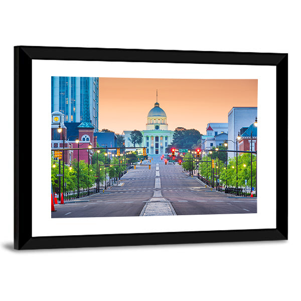 Montgomery State Capitol at Dawn Canvas Wall Art