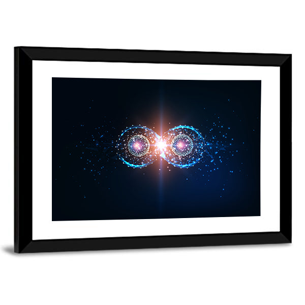 Futuristic Blue Infinity Symbol Canvas Wall Art