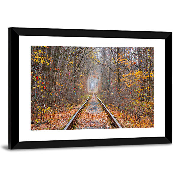 Tunnel of Love in Late Autumn Canvas Wall Art