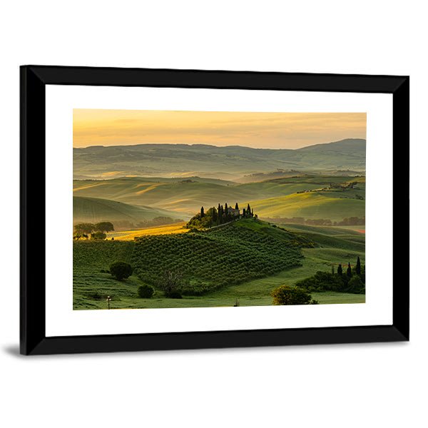 Tuscany Rolling Hills with Cypress Trees Canvas Wall Art