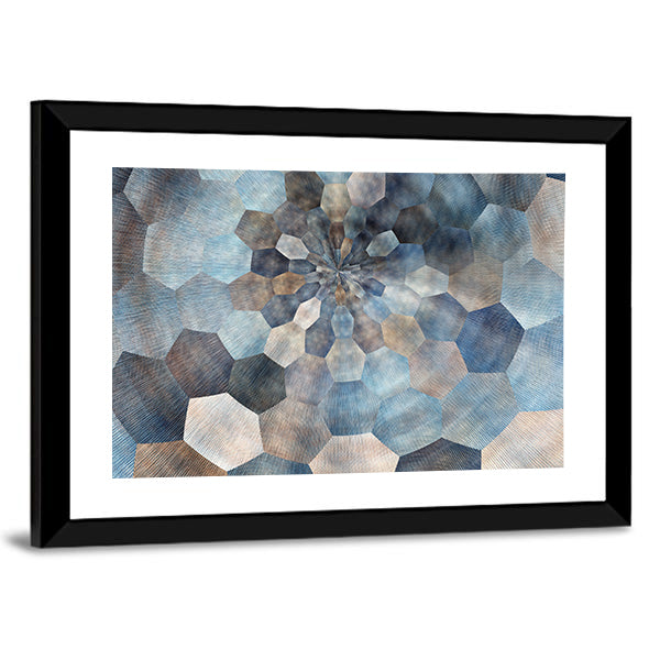 Textured Geometric Spiral Abstract Canvas Wall Art