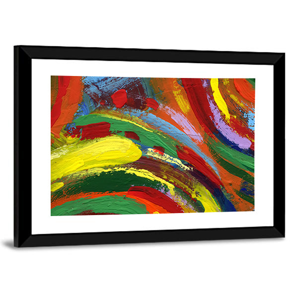 Colorful Acrylic Impasto Abstract Canvas Wall Art