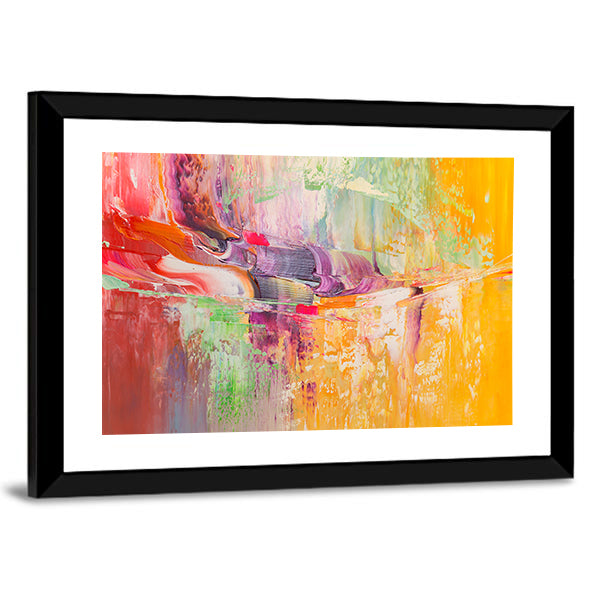 Colorful Abstract Strokes Canvas Wall Art
