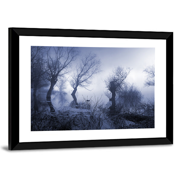 Spooky Dark Forest Canvas Wall Art