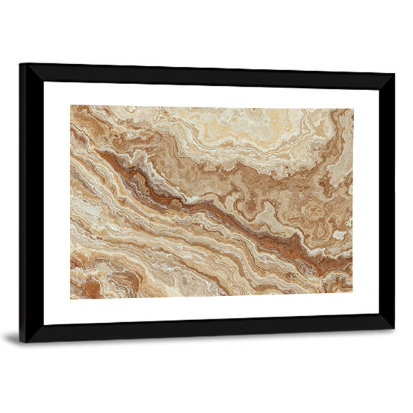 Honey Onyx Tile Pattern Canvas Wall Art