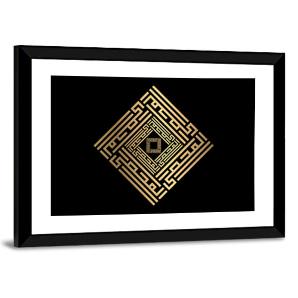 Al-muhshii Islamic Calligraphy in Gold Canvas Wall Art