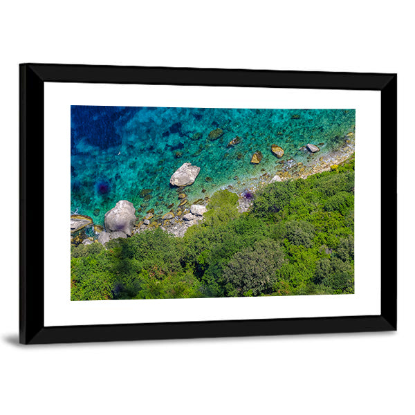 Coast Of Capri Island Canvas Wall Art