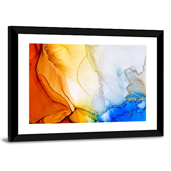 Coral Reef Beach Abstract Canvas Wall Art
