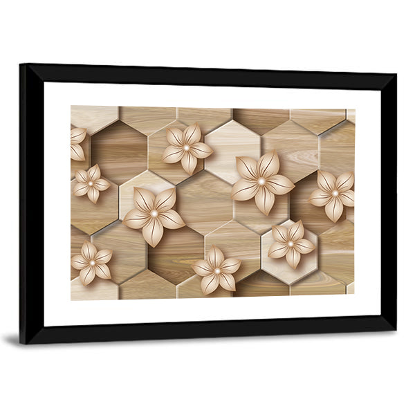 Honeycomb Floral Mural Canvas Wall Art