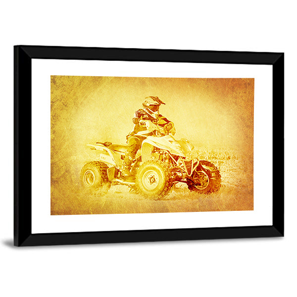 Off-road Atv Quad Bike Canvas Wall Art