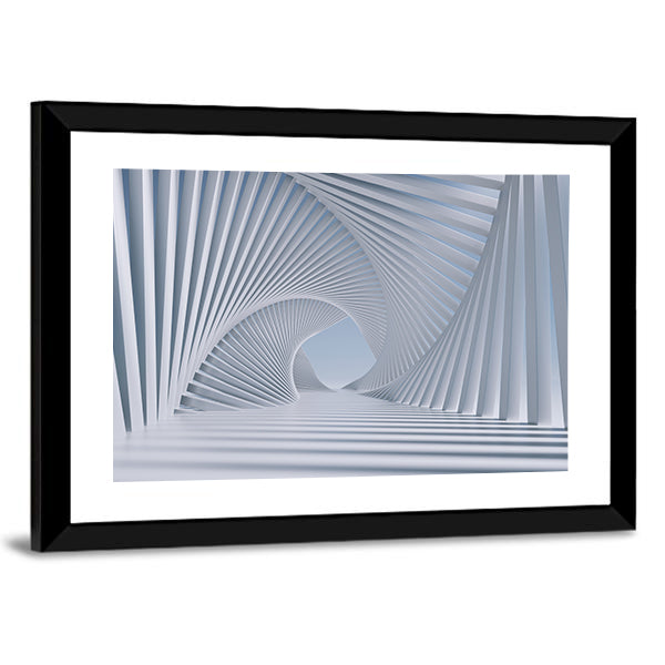3d Spiral Tunnel Canvas Wall Art