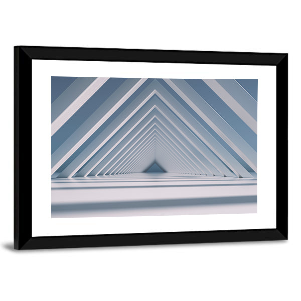 Triangular Tunnel Abstract Canvas Wall Art