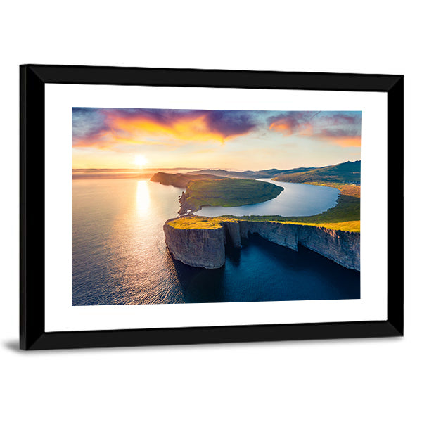 Sorvagsvatn Lake In Vagar Faroe Islands Canvas Wall Art