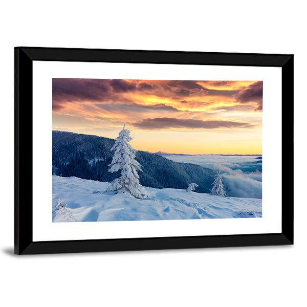 Majestic Snowy Carpathians In Ukraine Canvas Wall Art