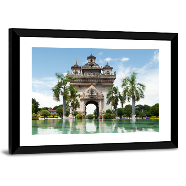 Patuxai In Vientiane Canvas Wall Art