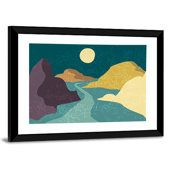 Colorful Mountain Abstract Canvas Wall Art