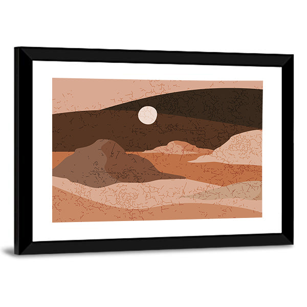 Minimal Desert Landscape Canvas Wall Art