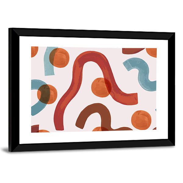 Watercolor Minimal Waves Canvas Wall Art