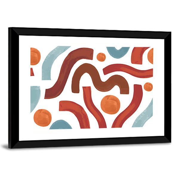 Minimal Circle Waves Canvas Wall Art