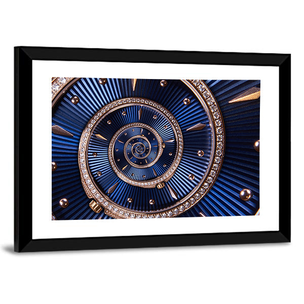 Time Spiral Watch Dial Canvas Wall Art