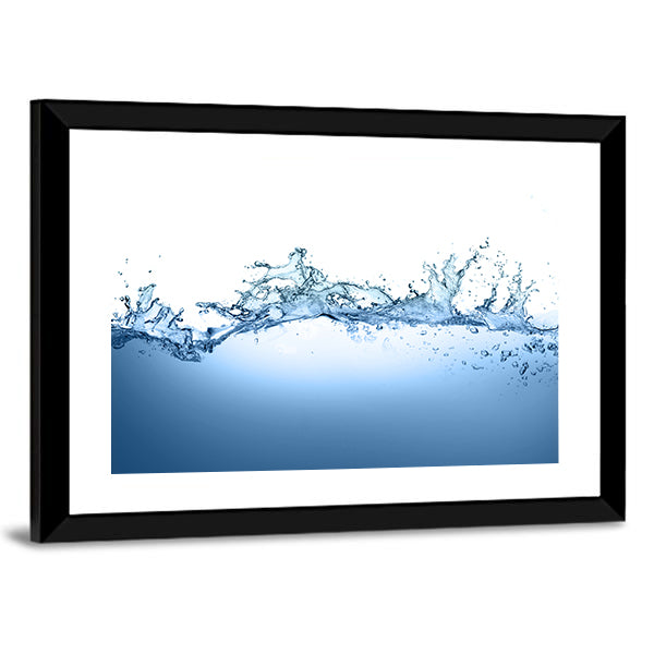 Strong Water Splashing With Bubble Canvas Wall Art