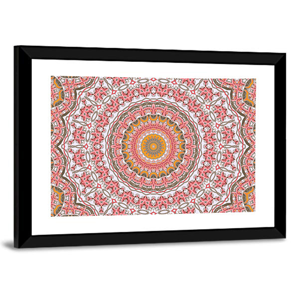 Round Mosaic Mandala Canvas Wall Art