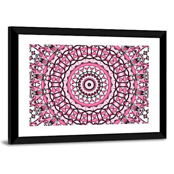 Round Mandala Pattern Canvas Wall Art