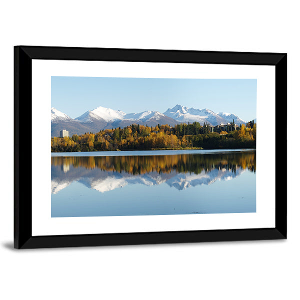 Anchorage Coastline in Alaska Canvas Wall Art