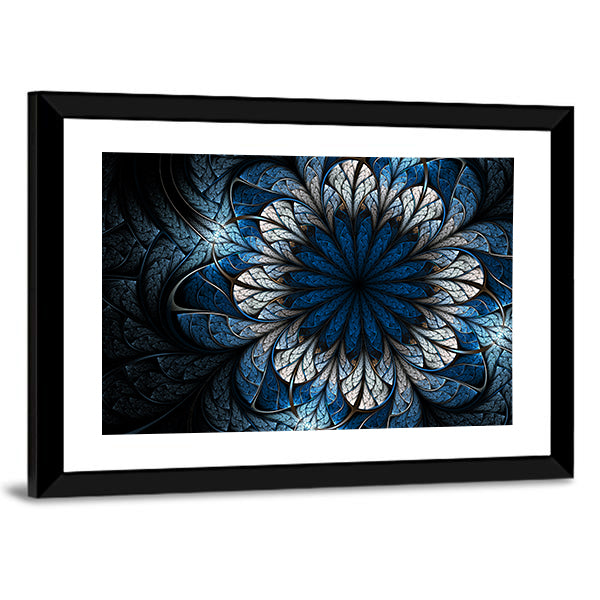 Fractal Flower Mandala Canvas Wall Art