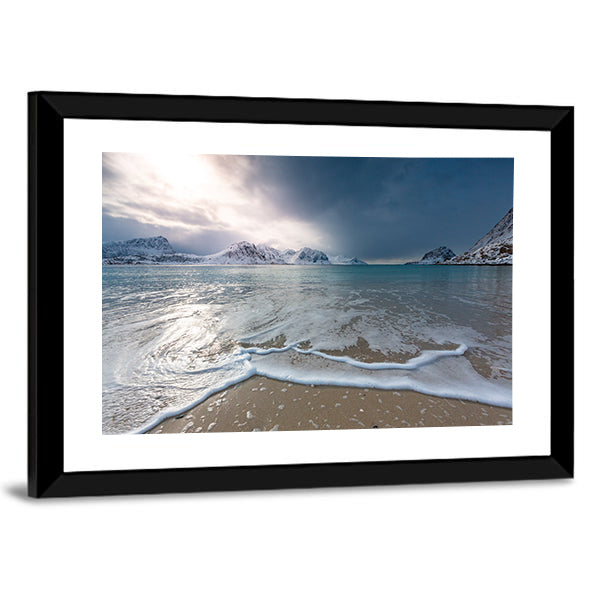 Haukland Beach Lofoten Norway Canvas Wall Art