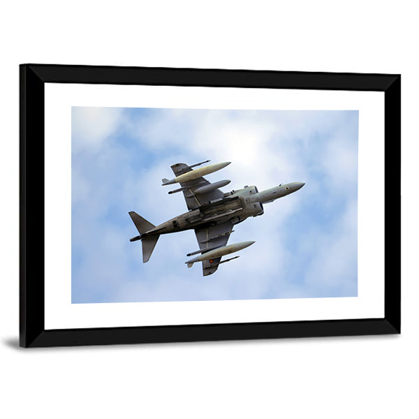 Military Airplane Harrier II Plus Canvas Wall Art
