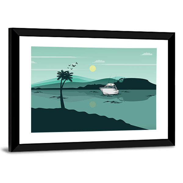 Lake Landscape Canvas Wall Art