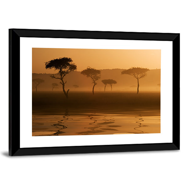 Sunset Over Massai Mara Canvas Wall Art