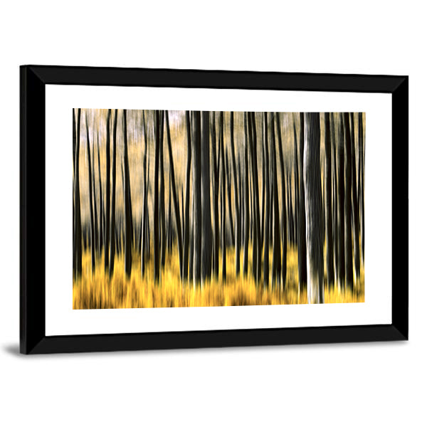 Motion Blur Forest Canvas Wall Art