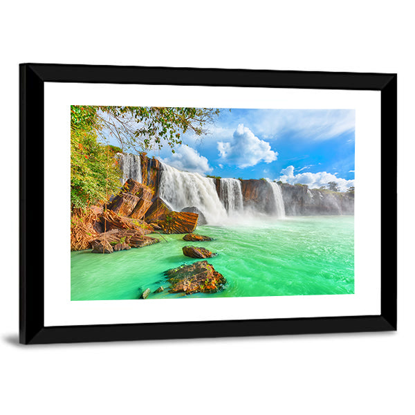 Dry Nur Waterfall In Vietnam Canvas Wall Art