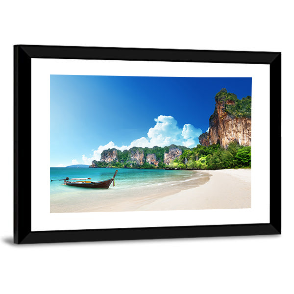 Railay Beach In Krabi Thailand Canvas Wall Art