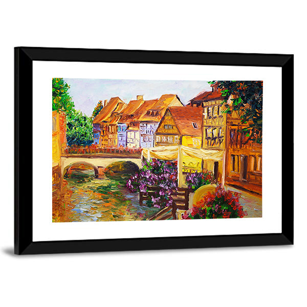 Venice Canal Oil Painting Canvas Wall Art