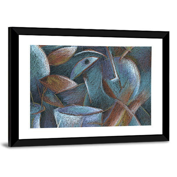 Cubism Pastel Artwork Canvas Wall Art