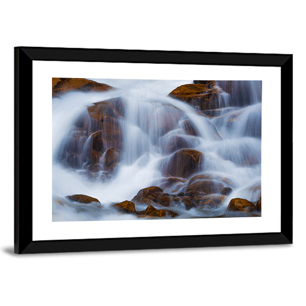 Waterfall In Rocky Mountain National Park Canvas Wall Art