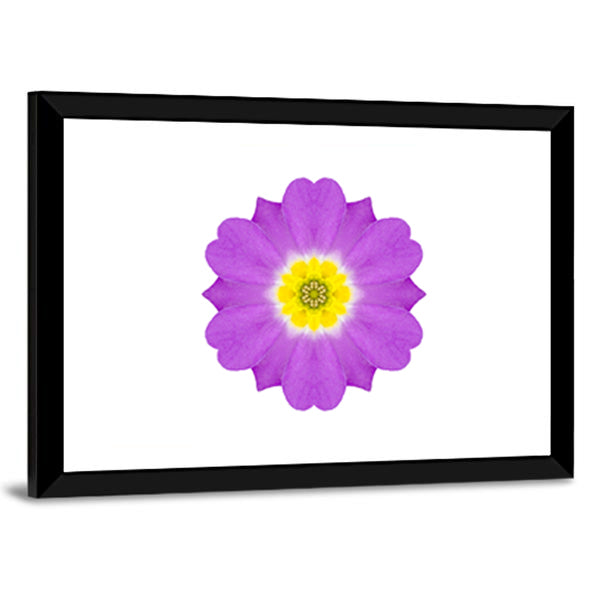 Purple Kaleidoscopic Flower Canvas Wall Art