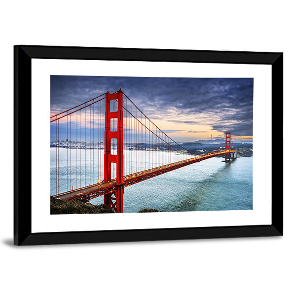 Golden Gate Bridge at Dusk Canvas Wall Art